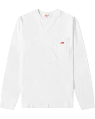 Armor Lux Long Sleeve Logo Pocket T-Shirt - White