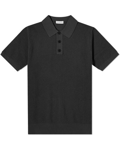 Dries Van Noten Mindo Knit Polo Shirt - Black