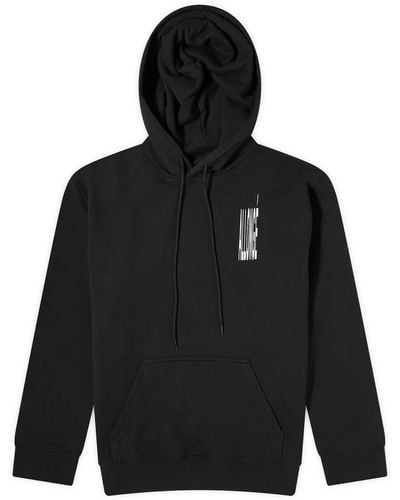 MM6 by Maison Martin Margiela Stretched Number Logo Hoodie - Black
