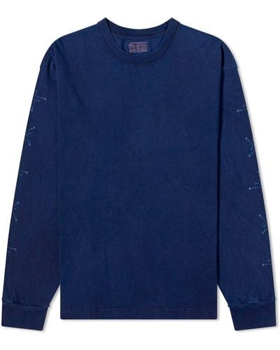 Blue Blue Japan Japan Koborebi Bassen Printed Long Sleeve T-Shirt - Blue