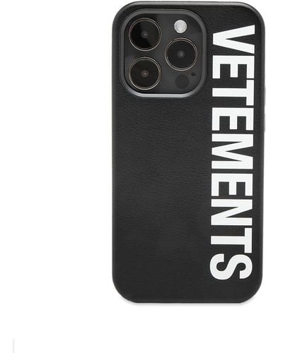 Vetements Big Logo Iphone 12 Pro Max Case - Black