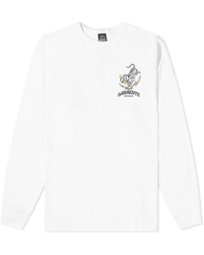 FRIZMWORKS Tiger Pugmark Longsleeve T-Shirt - White
