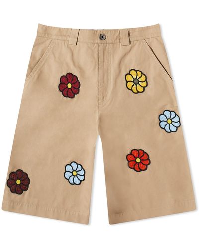 Moncler Genius X Jw Anderson Flower Shorts - Natural