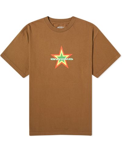 AWAKE NY Star Logo T-Shirt - Brown