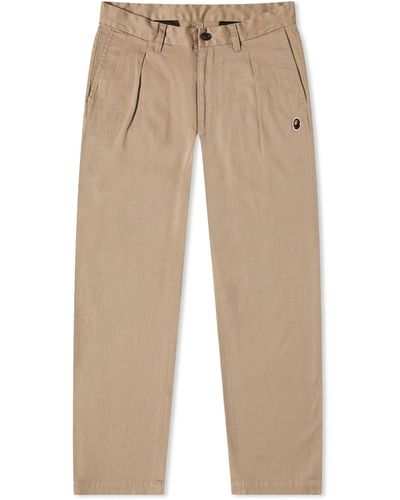 A Bathing Ape One Point Loose Fit Chino - Natural