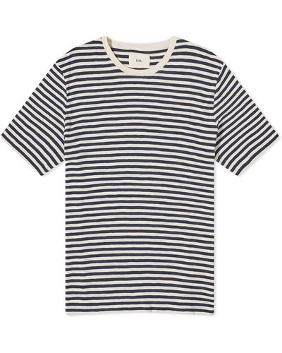 Folk Classic Stripe T-Shirt - Blue