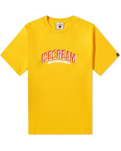 ICECREAM Brick Logo T-Shirt - Yellow