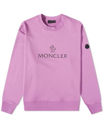 Moncler Logo Crew Sweat - Pink