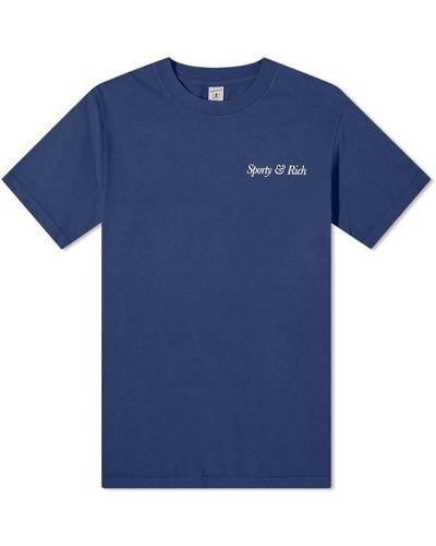Sporty & Rich Hwcny T-Shirt - Blue
