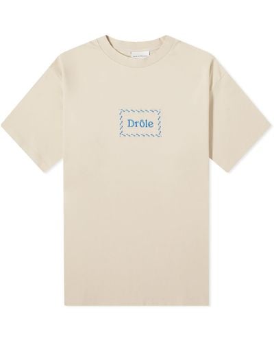 Drole de Monsieur Braided Logo T-Shirt - Natural