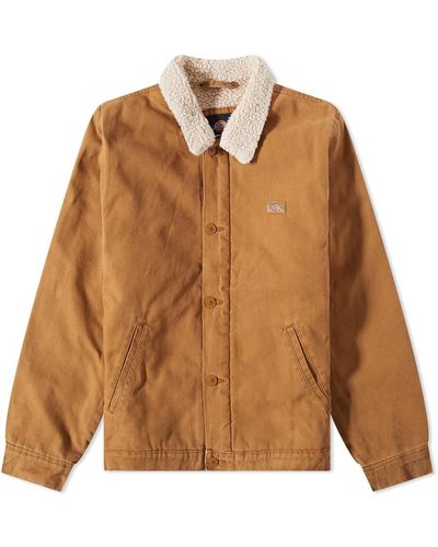 Dickies Sherpa Lined Deck Jacket - Brown