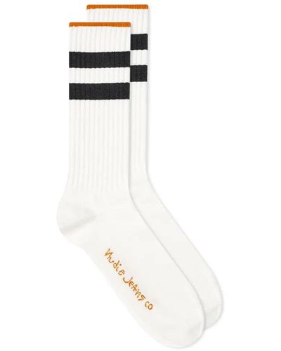 Nudie Jeans Nudie Amundsson Sport Socks - White