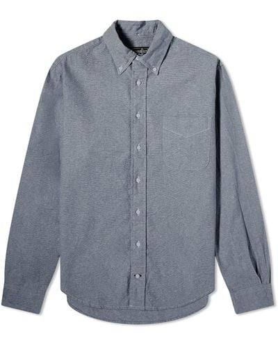 Gitman Vintage Button Down Cotton Linen Shirt - Blue