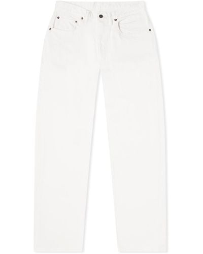 Beams Plus 5 Pocket Denim Jeans - White