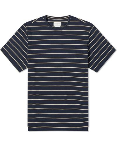 Oliver Spencer Stripe Box T-Shirt - Blue