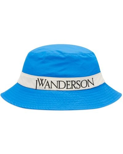 JW Anderson Logo Bucket Hat - Blue