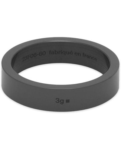 Le Gramme 3G Polished Ceramic Ribbon Ring - Grey