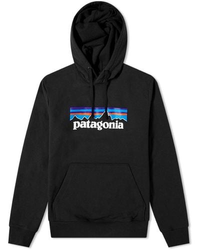 Patagonia Black P-6 Logo Uprisal Mens Hoody