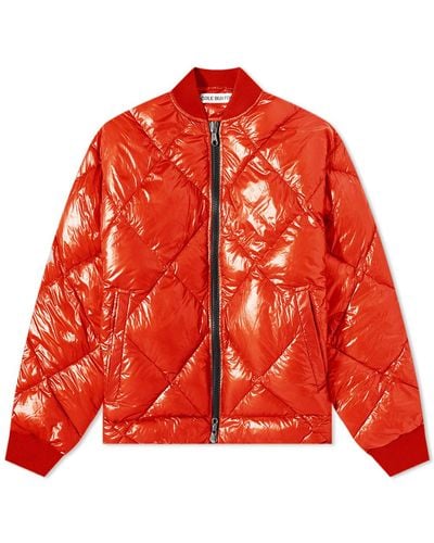 Cole Buxton Cb Quilted Bomber Jacket - Red