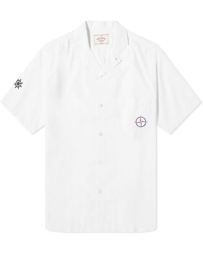 Portuguese Flannel Nautical Vacation Shirt - White