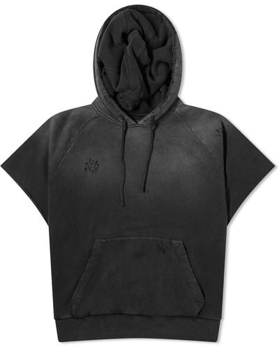 Givenchy Short Sleeve Raglan Hoodie - Black