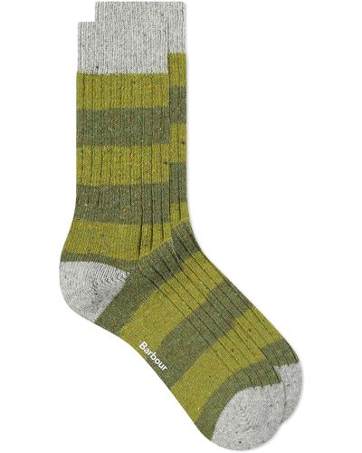 Barbour Houghton Stripe Socks - Green