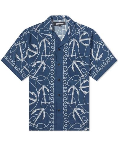Neighborhood Anchor Hawaiian Shirt - Blue