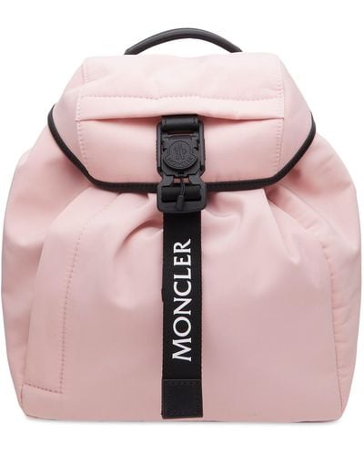 Moncler Trick Logo Backpack - Pink