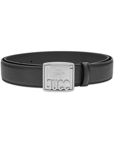 Gucci Plaque Buckle Belt - Black