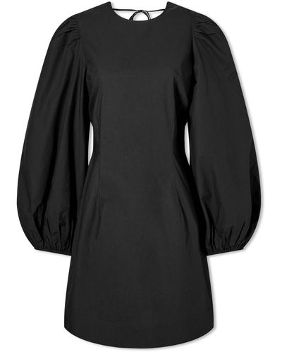 Ganni Open Back Mini Dress - Black