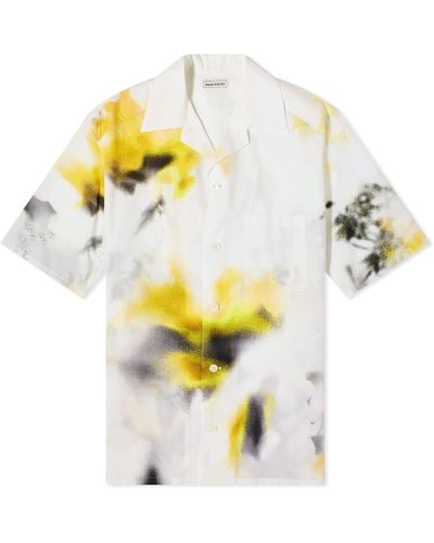 Alexander McQueen Printed Hawaiian Shirt - Yellow