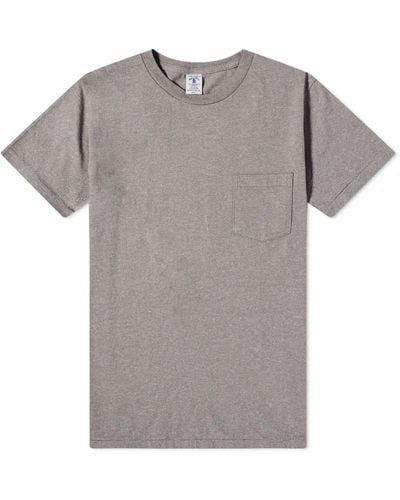 Velva Sheen Twist Pocket T-shirt - Grey