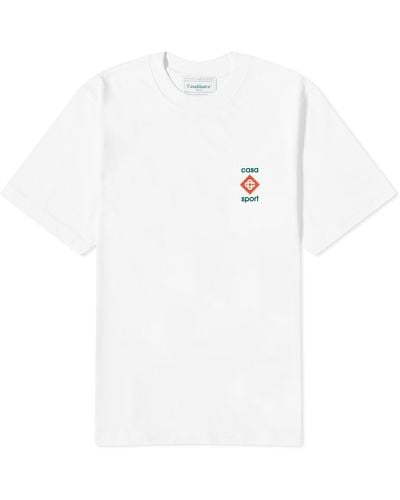 Casablancabrand Cotton Logo Print T-shirt - White