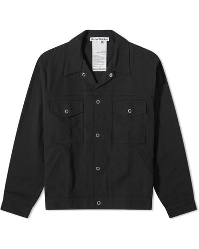 Acne Studios Ourle Twill Overshirt - Black