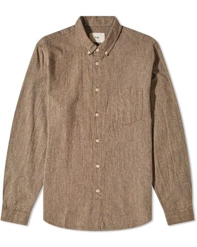Folk Relaxed Fit Shirt - Brown