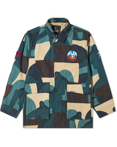 by Parra Distorted Camo Jacket - Blue