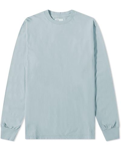 COLORFUL STANDARD Long Sleeve Oversized Organic T-shirt - Blue