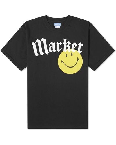 Market Smiley Gothic T-Shirt - Black