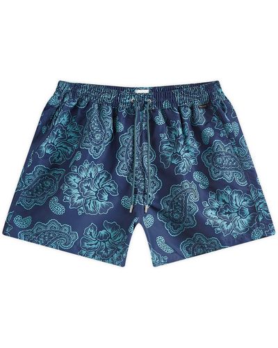 Paul Smith Paisley Print Swim Shorts - Blue