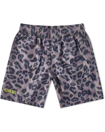 Pleasures Leopard Shorts - Blue