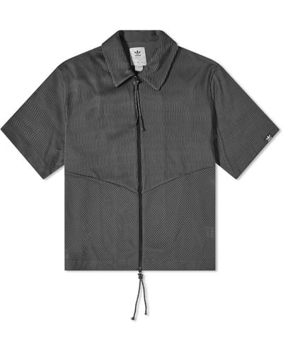 adidas X Sftm Short Sleeve Zip Shirt - Black