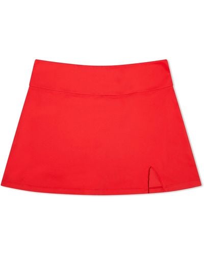 ADANOLA A-Line Mini Skirt - Red