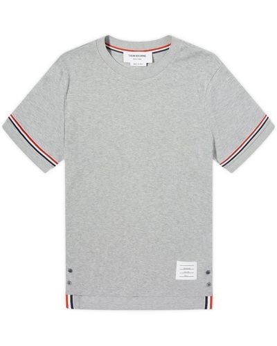 Thom Browne Rib Cuff Trim T-Shirt - Grey