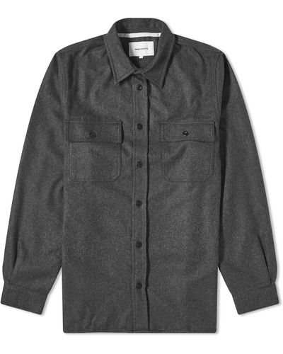 Norse Projects Silas Wool Overshirt - Grey