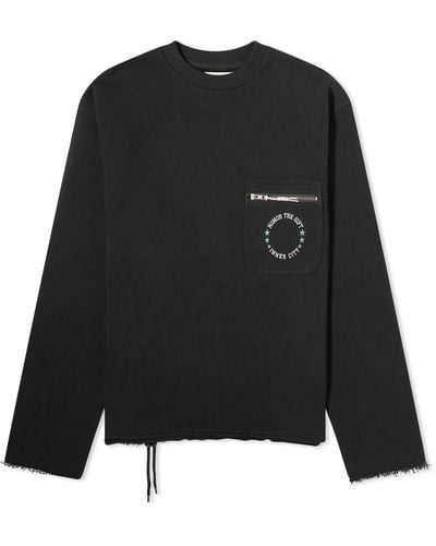 Honor The Gift Pocket Crew Sweater - Black