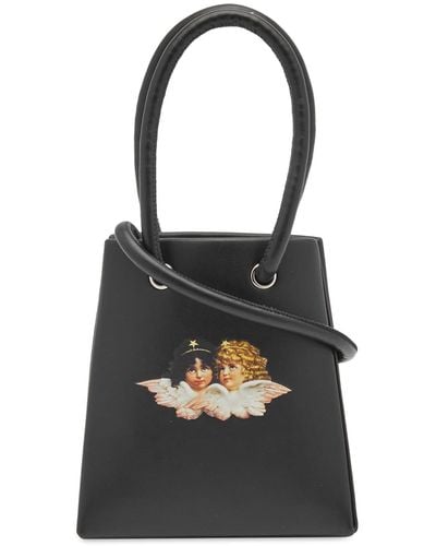 Fiorucci Apple Leather Icon Mini Handbag - Black