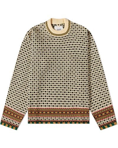 Bode Talsi Checkerboard-Pattern Sweater