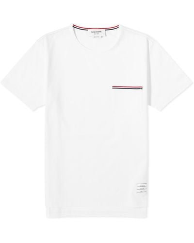 Thom Browne Medium Weight Jersey Pocket T-Shirt - White