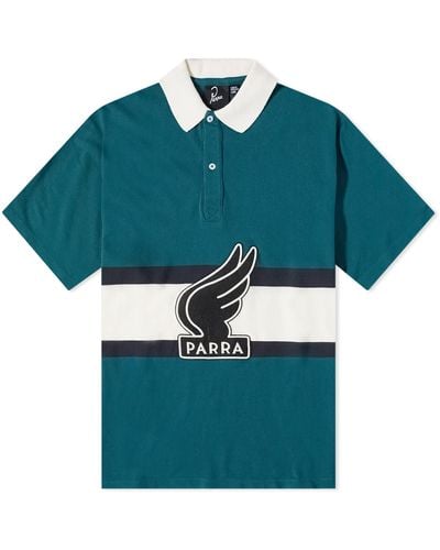 by Parra Winged Logo Polo Shirt - Blue