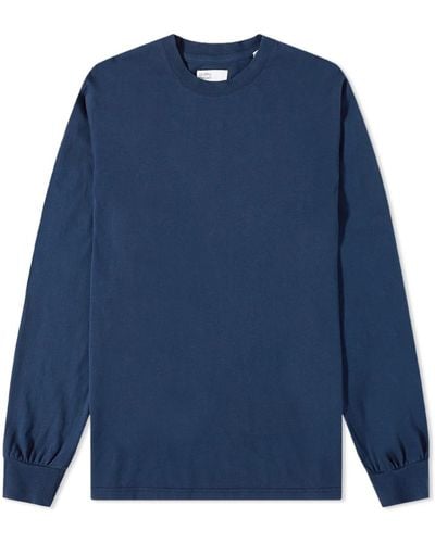 COLORFUL STANDARD Long Sleeve Oversized Organic T-shirt - Blue